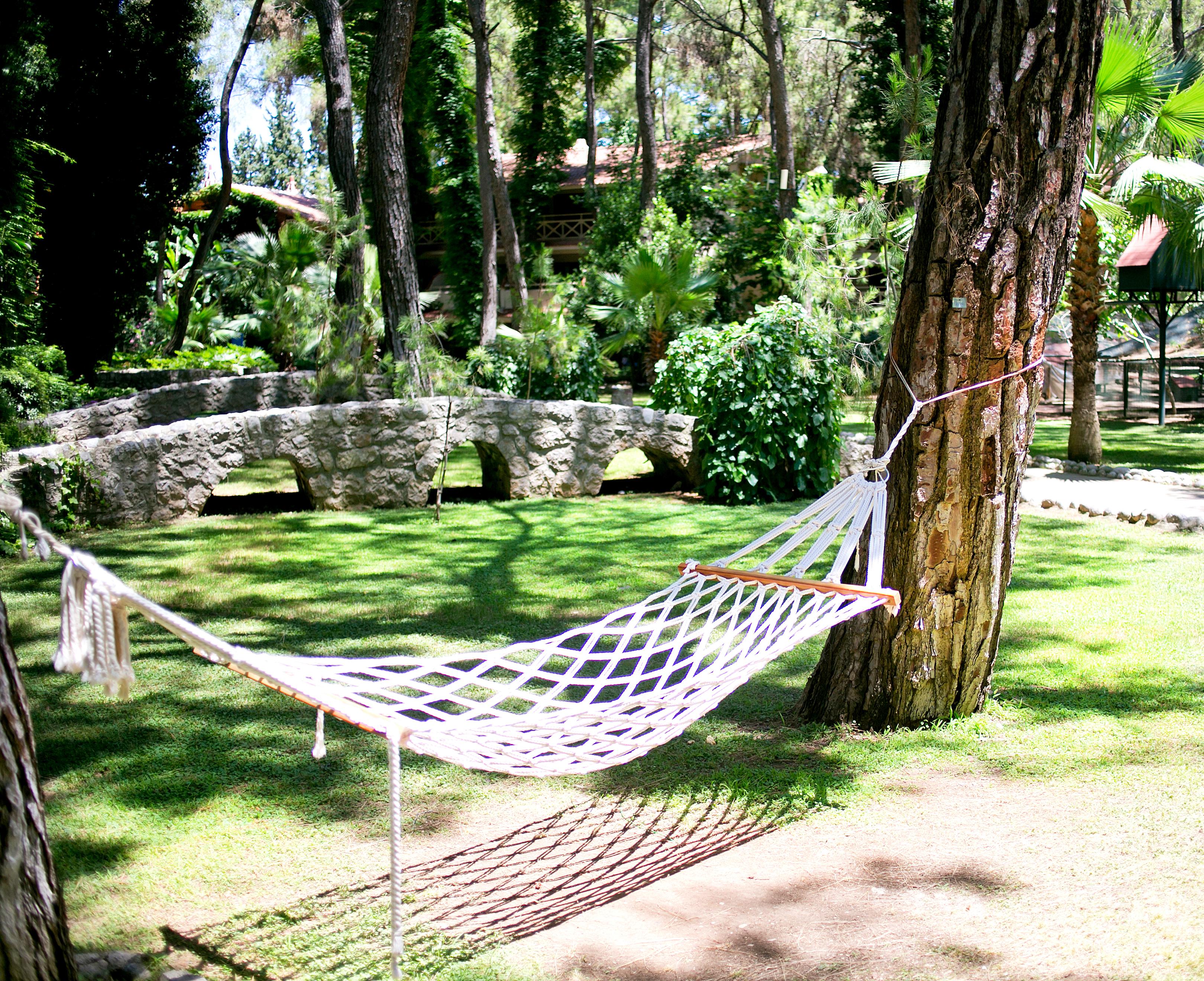 Marti Myra Hotell Tekirova Exteriör bild Hammock in the garden
